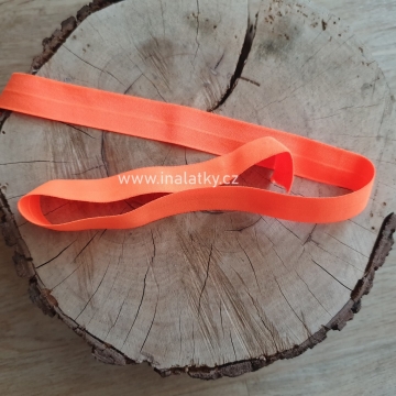 Pruženka lesklá  Šíře: 20mm neon oranžová