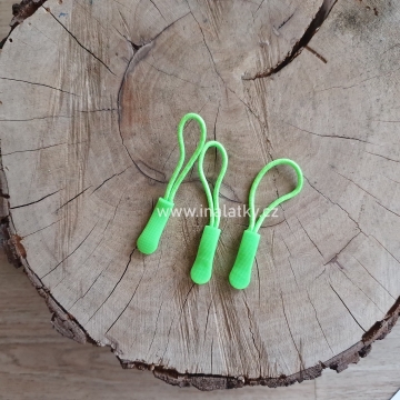 Taháček na zip neon zelená